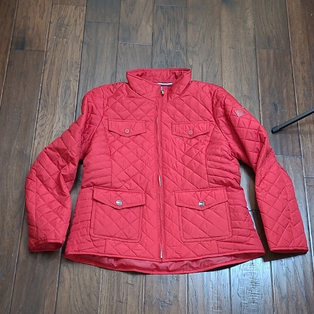 Tommy Hilfiger Red Quilted Puffer Jacket size Large